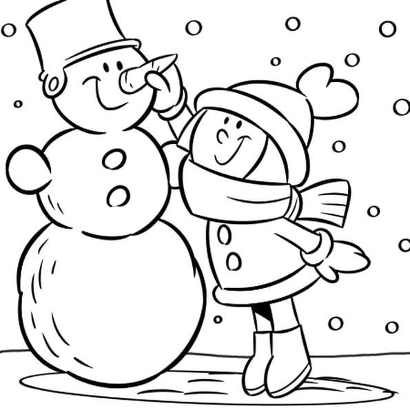 Image de bonhomme de neige a imprimer
