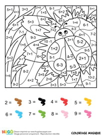 Coloriage magique addition gs