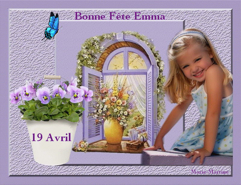 Carte bonne fete emma