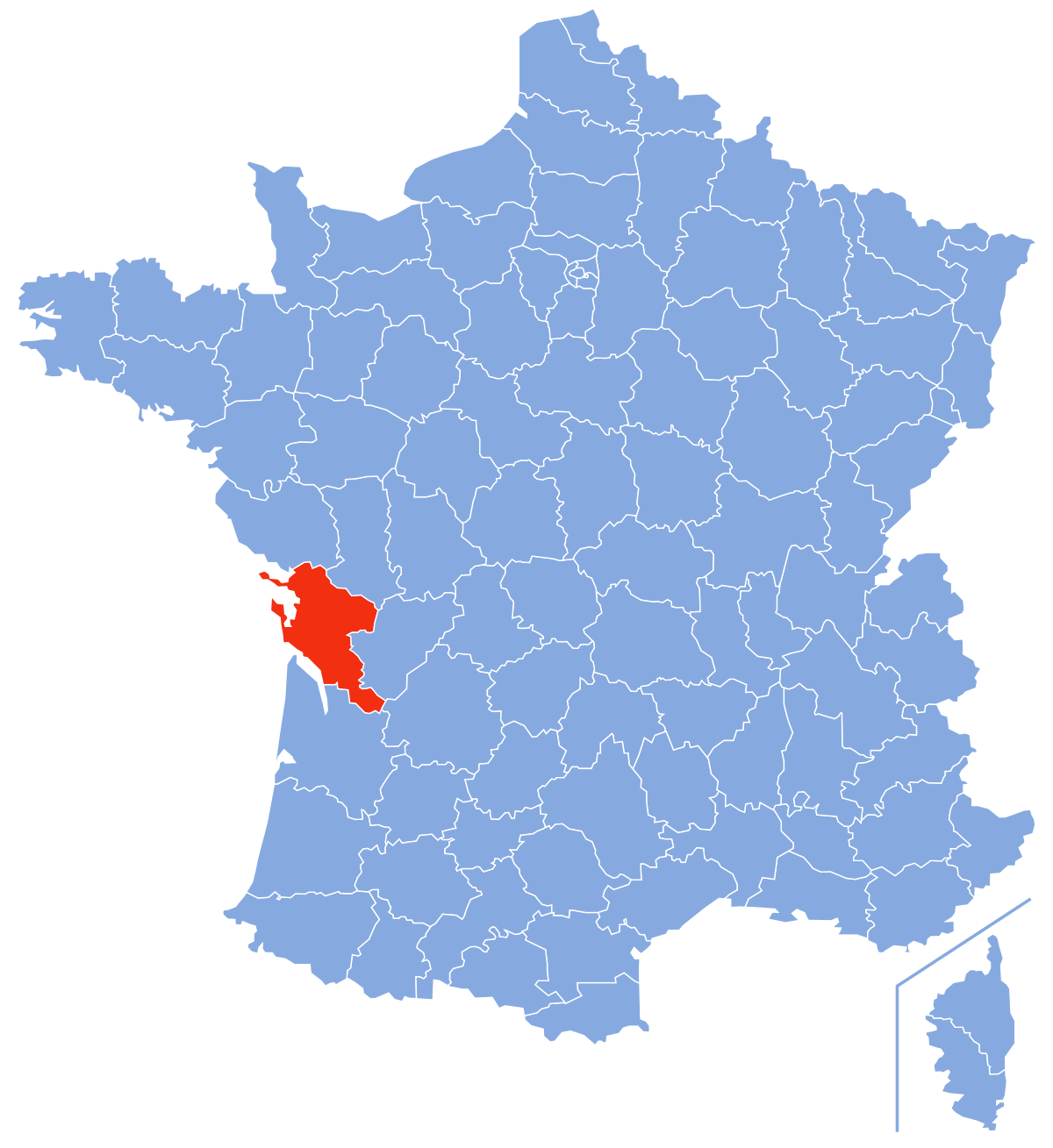 Carte charente maritime et vendee