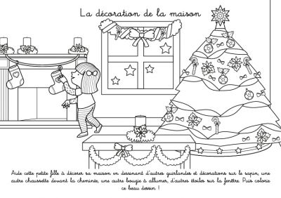 Dessin maison de noel