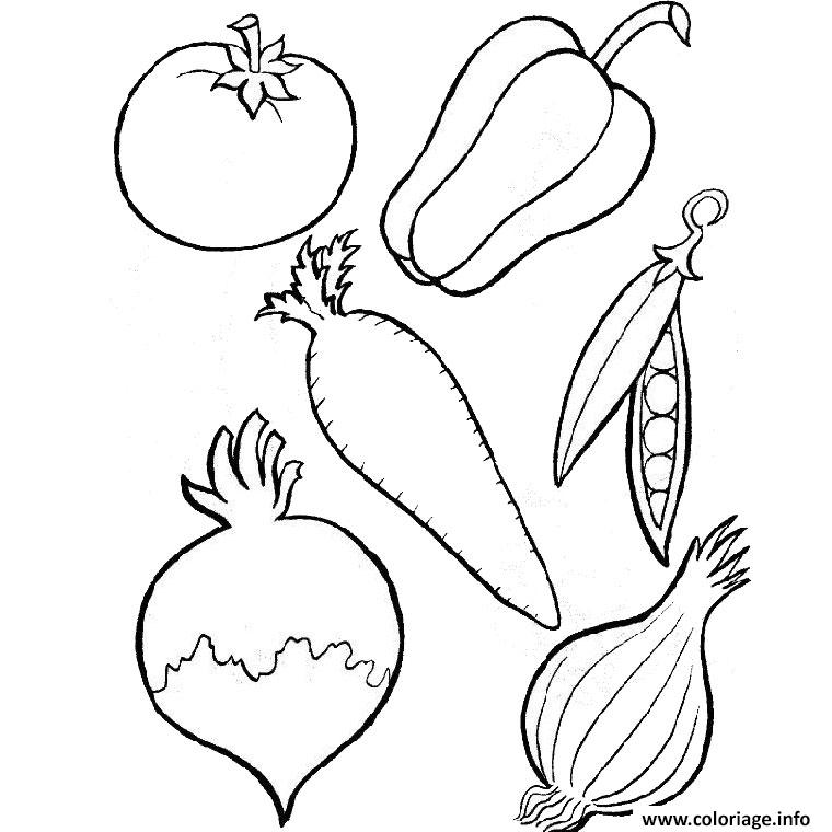 Dessins de legumes a imprimer
