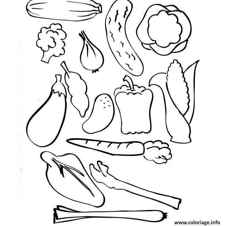 Dessin a imprimer de fruits et legumes