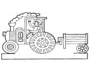 Coloriage remorque tracteur
