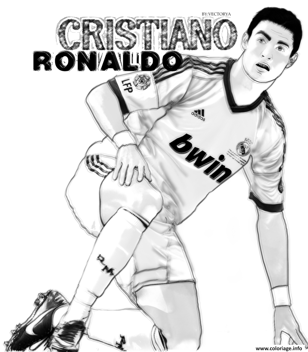 Coloriage cristiano ronaldo a imprimer