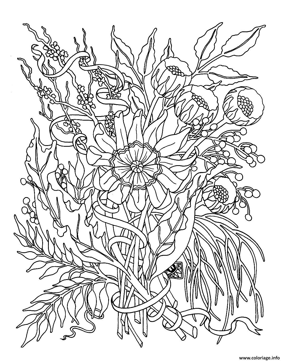 Coloriage fleur exotique