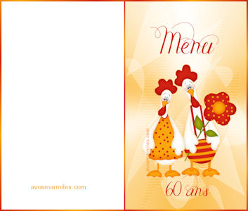 Creation menu anniversaire gratuit