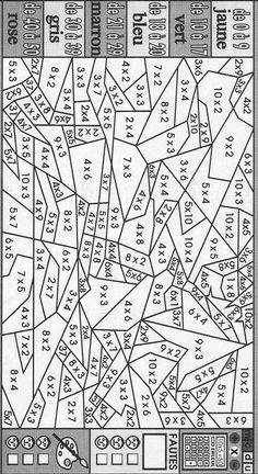 Coloriage magique ce1 multiplication