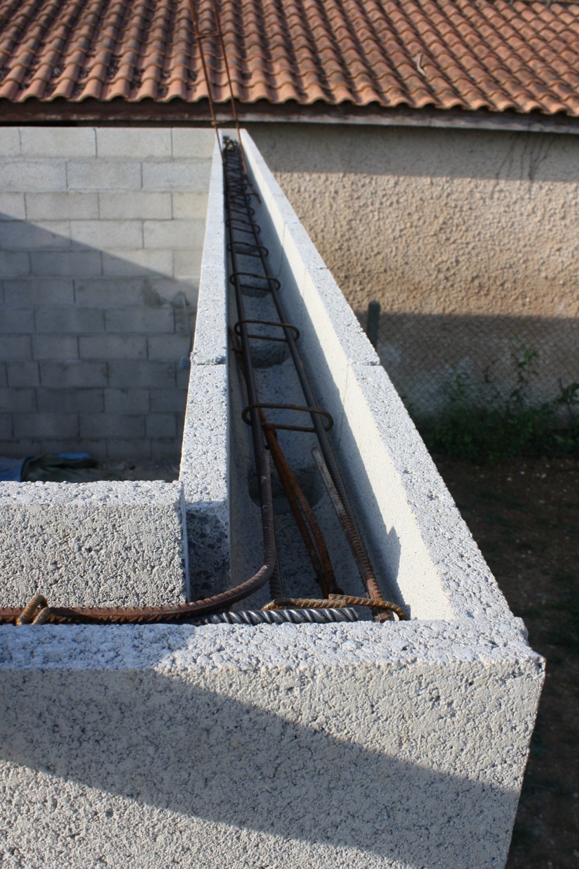 Ferraillage ceinture maison