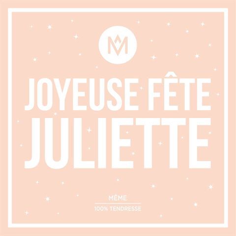 Carte bonne fete juliette