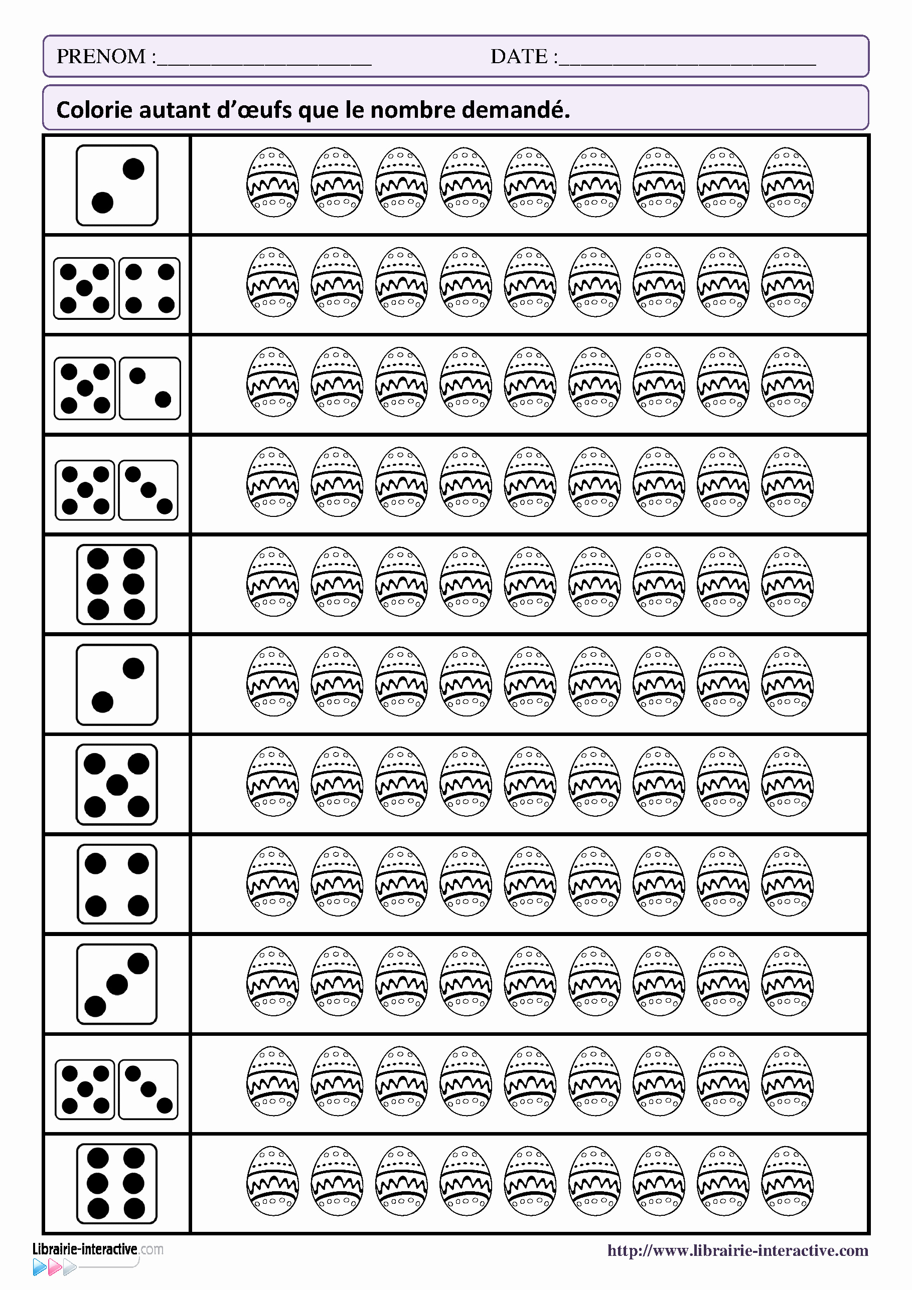 Exercices évaluation maternelle moyenne section