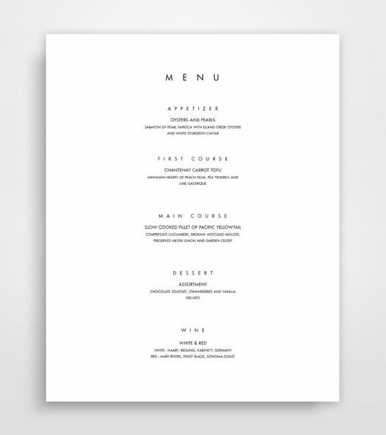 Model meniu restaurant word