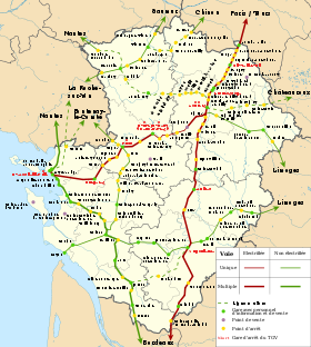 Carte routiere poitou charente