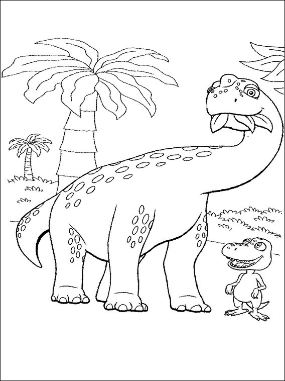 Dinotrain coloriage