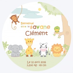 Faire part bapteme savane