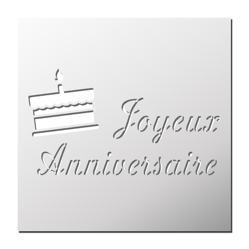 Pochoir bon anniversaire a imprimer