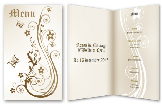 Modeles menus a imprimer gratuit
