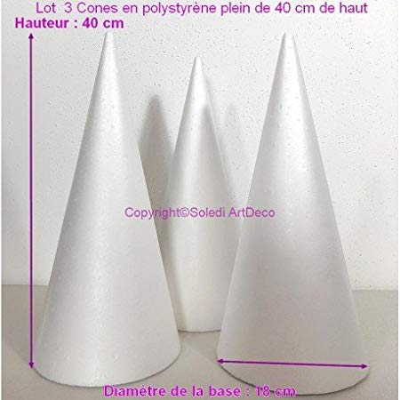 Cones polystyrene macarons