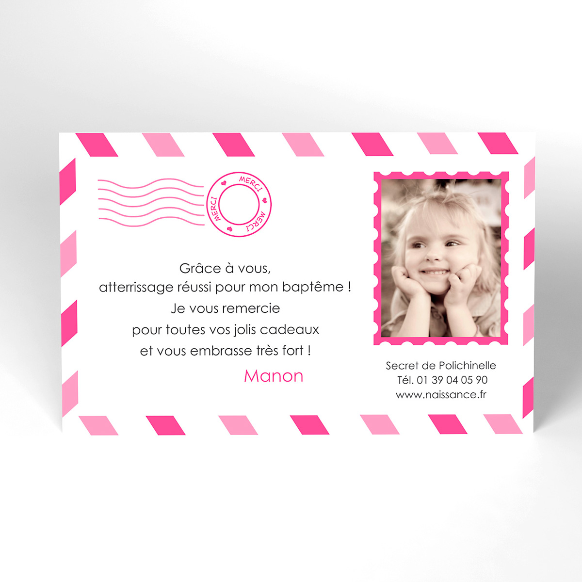 Remerciement bapteme original