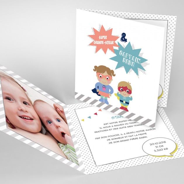 Faire part naissance humour