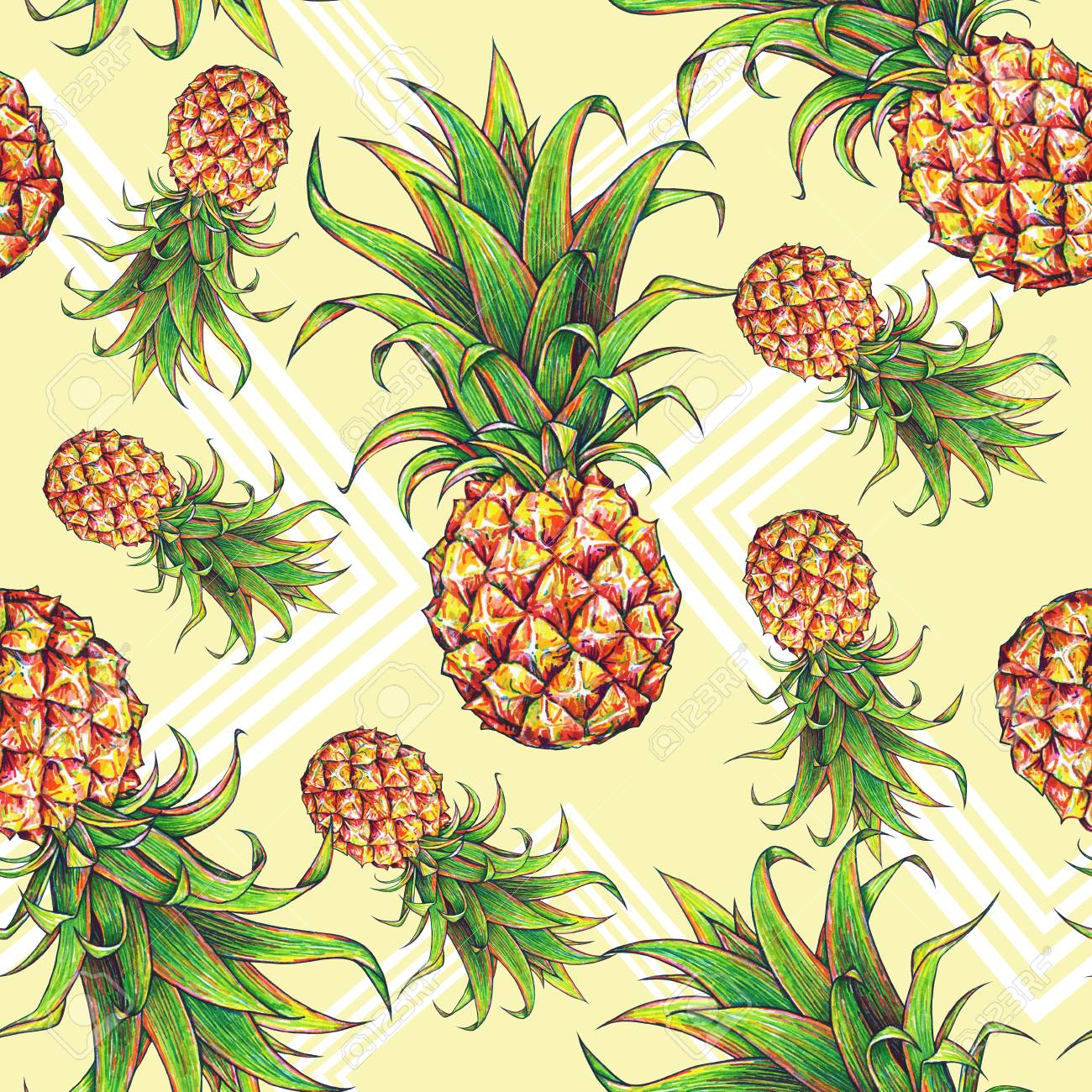 Dessin de fruits exotiques