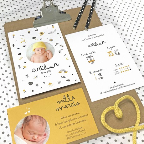 Faire part pré rempli