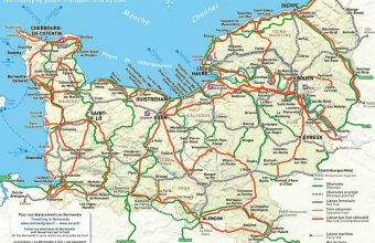 Carte de la normandie détaillée