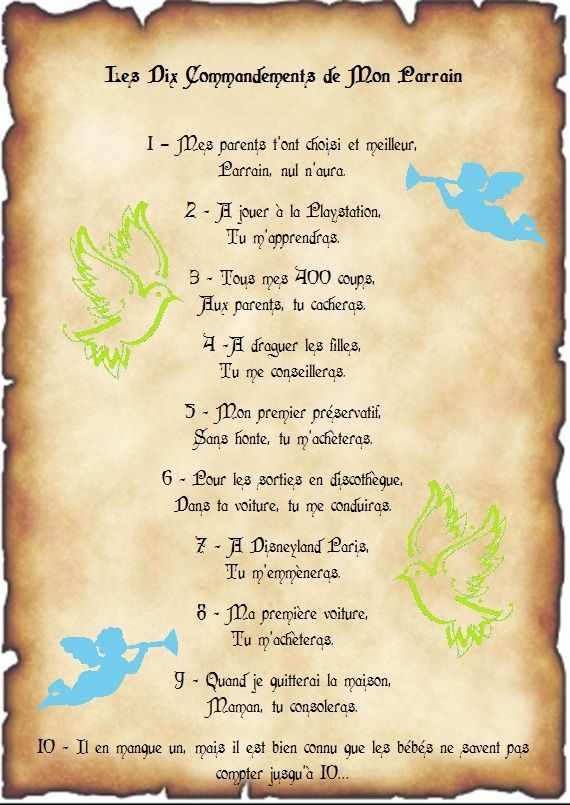 Poeme pour une marraine extraordinaire