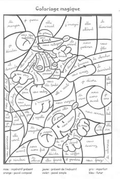 Coloriage magique cycle 3 conjugaison