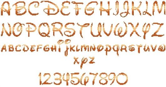 Ecriture disney point de croix