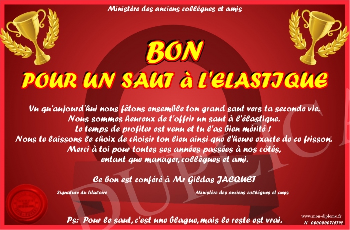 Blague saut elastique