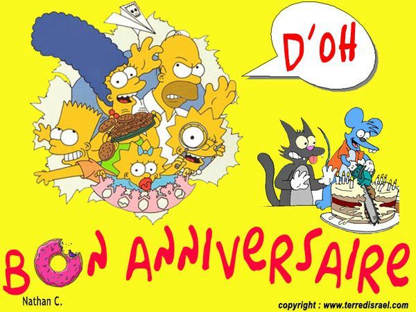 Carte anniversaire simpson à imprimer