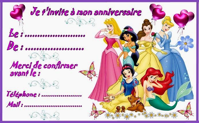 Carte postale princesse disney a imprimer