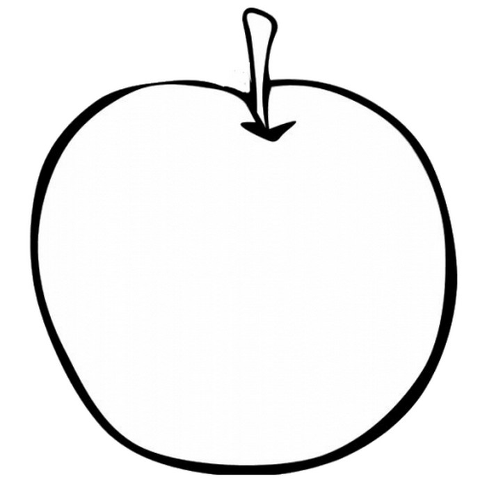 Dessin de pomme à colorier