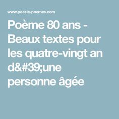 Poeme mamie 80 ans