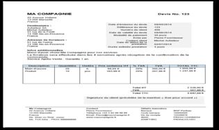 Modèle facture word gratuit