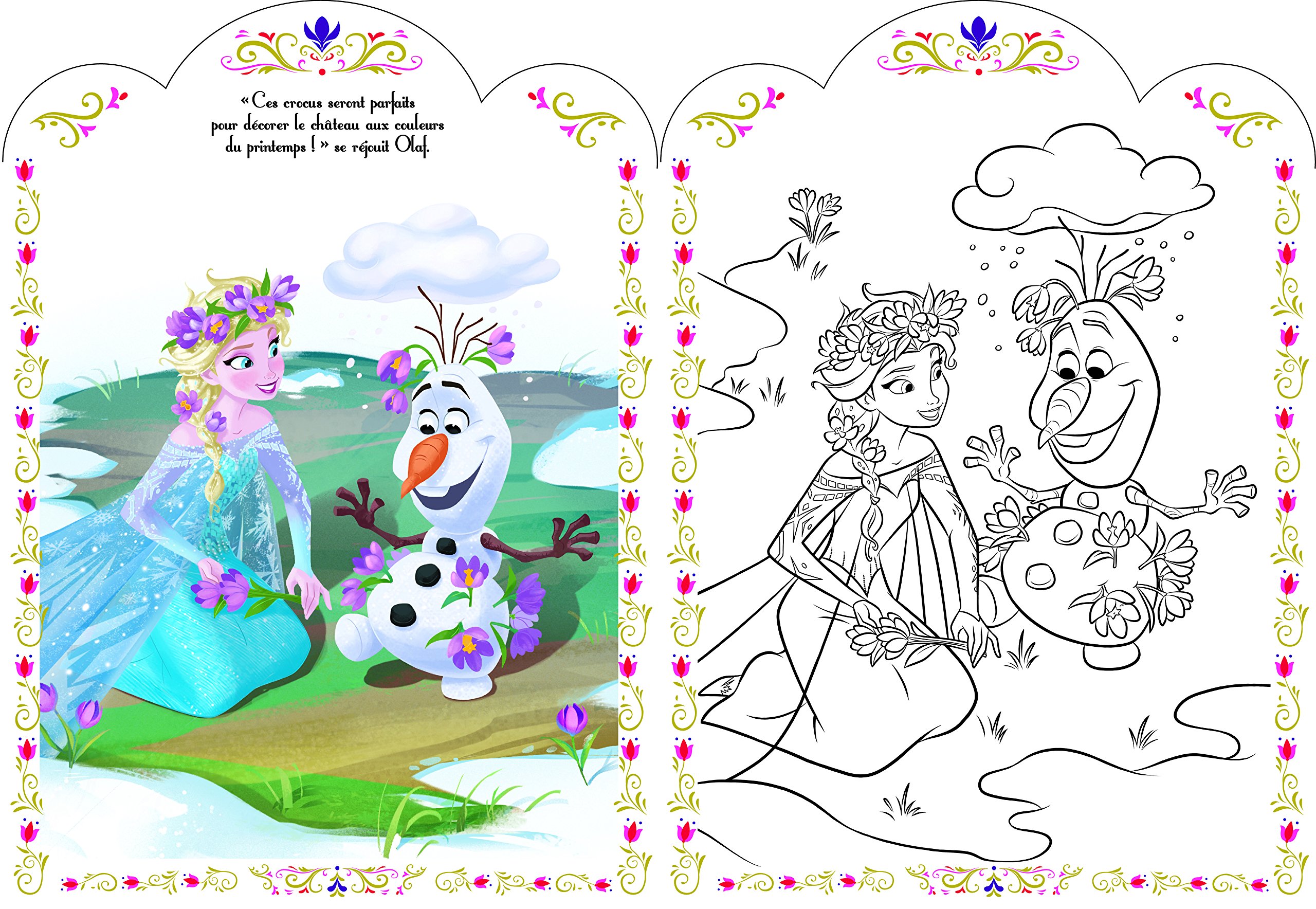 Dessin a colorier avec modele en couleur