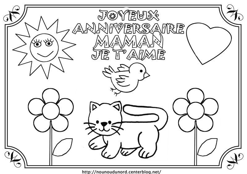 Dessin joyeux anniversaire maman