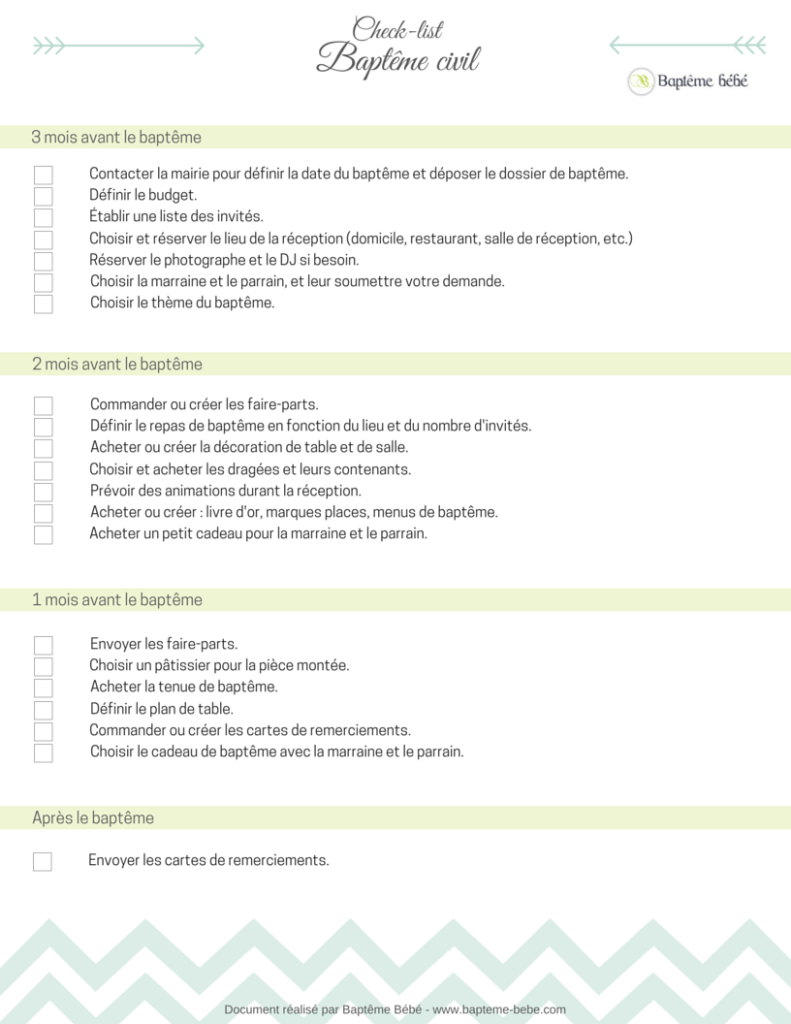 Bapteme republicain deroulement