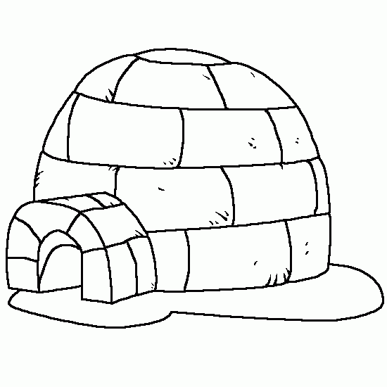 Coloriage igloo