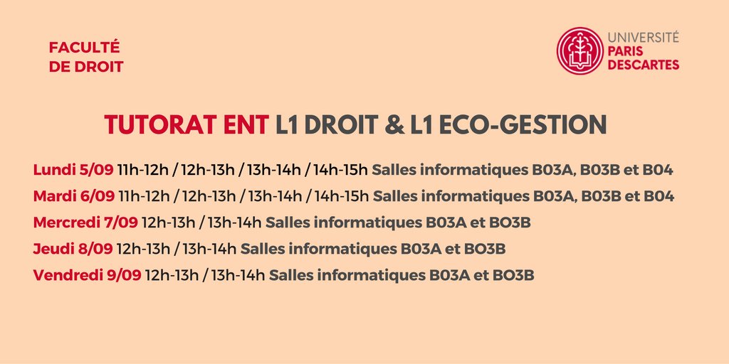 Paris descartes droit ent