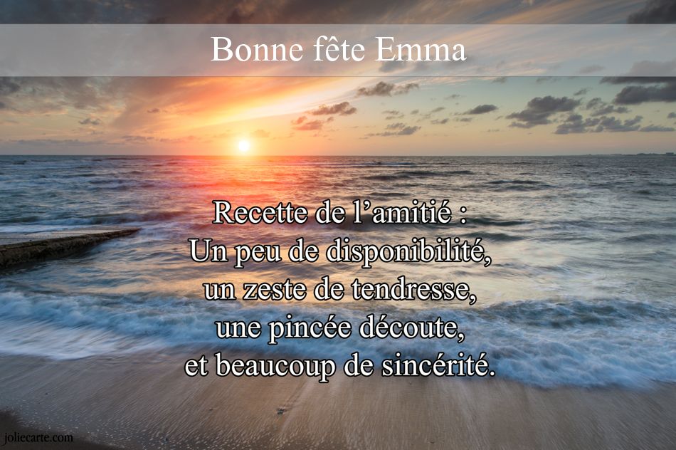 Carte bonne fête emma