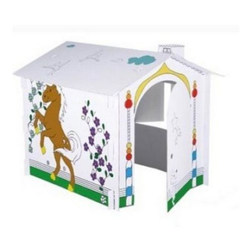 Cabane a colorier en carton