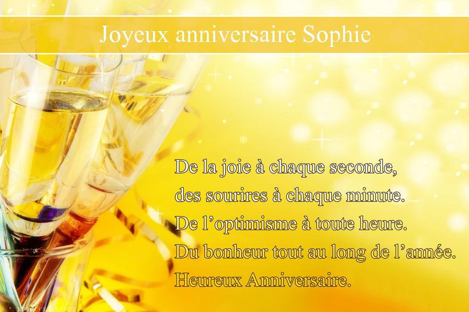 Carte bonne fete sophie gratuite