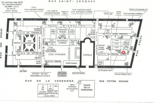 Sorbonne plan des salles