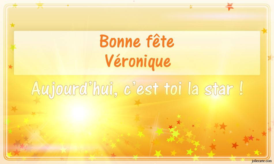Carte gratuite bonne fete veronique