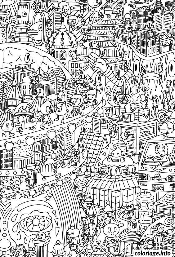 Coloriage compliqué à imprimer