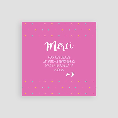Remerciement naissance pas cher