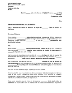 Lettre relance devis client