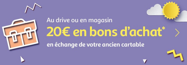 Auchan cartable reprise 2015